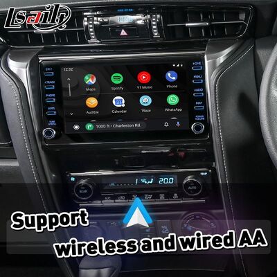 واجهة Lsailt Wireless Android Auto Carplay لسيارة تويوتا Fortuner AN160 الحالية لعام 2020