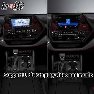 واجهة Lsailt Wireless Android Auto Carplay لسيارة تويوتا هايلاندر الحالية لعام 2020