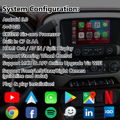 شيفروليه سيلفرادو اندرويد كاربلاي واجهة الوسائط المتعددة مع اندرويد آوتو اللاسلكي