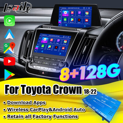 Android 13 وحدة ترقية الوسائط المتعددة لـ Crown S220 2018-2022 OEM التكامل CarPlay اللاسلكي ، Android Auto ، YouTube ، NetFlix ، Google Play