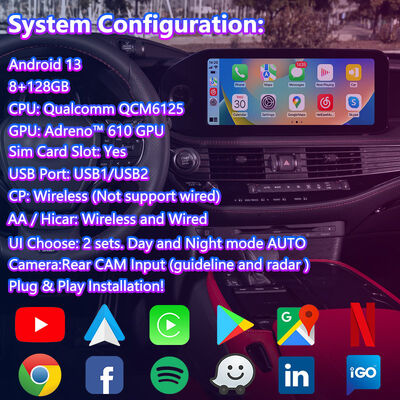 واجهة الوسائط المتعددة للفيديو بنظام أندرويد من Lsailt لسيارات لكزس LS 500 500h LS500 موديل 2020 وما بعده