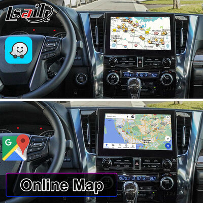 واجهة فيديو Lsailt Android Carplay لسيارات تويوتا ألفارد فيلفاير JBL الإصدار العالي 2019-2023