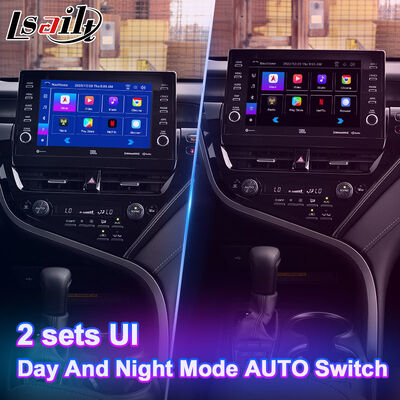 واجهة الفيديو للملاحة لسيارة Lsailt Android Carplay لعام 2021-2024 تويوتا كامري هجينة XSE XLE SL SE XV70