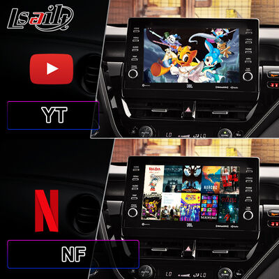 واجهة الفيديو للملاحة لسيارة Lsailt Android Carplay لعام 2021-2024 تويوتا كامري هجينة XSE XLE SL SE XV70