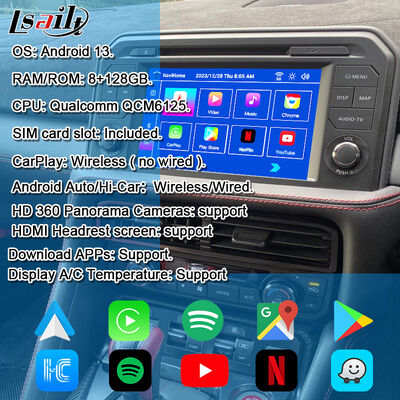 ترقية واجهة الوسائط المتعددة من NISSAN OEM Android لـ GT-R 2017 + CarPlay اللاسلكي المتكامل، YouTube، NetFlix، Android Auto