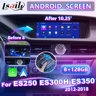 شاشة الوسائط المتعددة للملاحة على أندرويد لليكسوس ES 300h ES250 ES350 ES300H 2012-2018