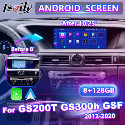 شاشة الوسائط المتعددة Lsailt Android Carplay لـ 2012-2020 لكزس GS 200t GS300h GS250 GS350 GS450h GSF GS200t