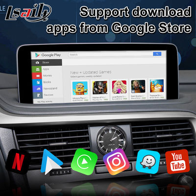 Lsailt 12.3 بوصة شاشة لاسلكية تعمل بنظام Android Auto Carplay للوسائط المتعددة لكزس RX RX350 RX450h