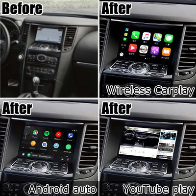 Android 13 توجيه واجهة الفيديو للسيارة دعم Waze / Youtube لشركة Infiniti QX70 / FX50 FX35 FX37