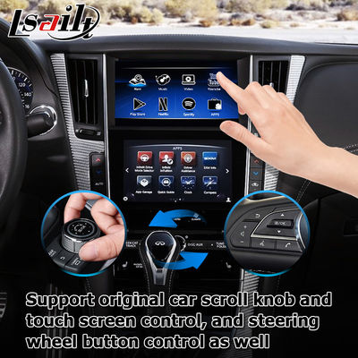 واجهة GPS carplay ، 8+128GB واجهة مربع التنقل أندرويد 11 لـ Infiniti Q50 / Q60
