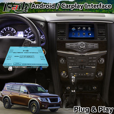 Lsailt 4 + 64GB Android Carplay واجهة فيديو الوسائط المتعددة لنيسان أرمادا باترول Y62