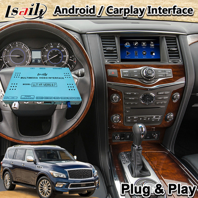 Lsailt Android Carplay واجهة الوسائط المتعددة لإنفينيتي QX80 QX56 QX60 QX70