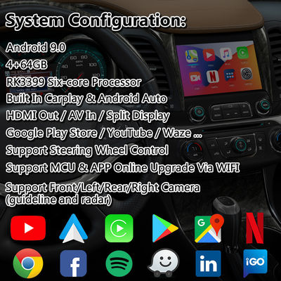 واجهة الوسائط المتعددة Lsailt Android Carplay لسيارات شيفروليه إمبالا LTZ LT بنظام Mylink موديلات 2014-2020