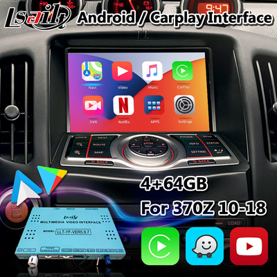 Lsailt Android Carplay Interface لنيسان 370Z مع نظام أندرويد أوتو اللاسلكي Youtube Waze