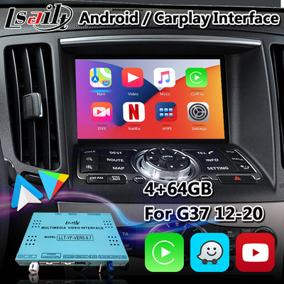 واجهة Android Carplay لـ Infiniti G37 مع نظام الملاحة GPS Android Auto NetFlix