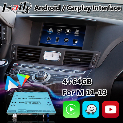 Lsailt Carplay Android واجهة الوسائط المتعددة لإنفينيتي M37S M37 M35 M45 مع NetFlix Yandex
