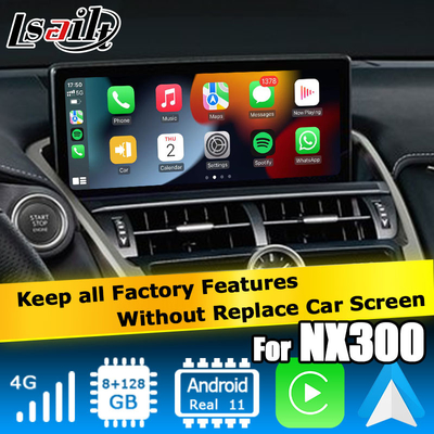 قاعدة كوالكوم أندرويد 11 8+128GB ليكسوس NX300 NX300h NX200t واجهة فيديو أندرويد carplay