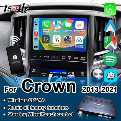 واجهة Lsailt اللاسلكية Apple CarPlay لسيارة Crown S210 2013-2016 AWS210 GRS210 GWS214 GWS215 Majesta Athlete Royal Saloon تدعم كاميرا الرؤية الخلفية، Android Auto