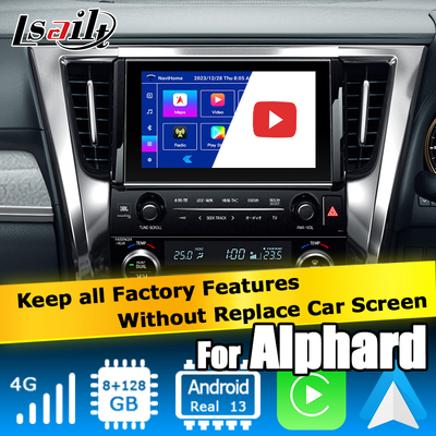 واجهة فيديو Android CarPlay لسيارة Toyota Alphard Vellfire AH40